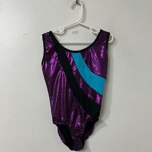 Danskin Purple and Blue Bodysuit with Dynamic Design